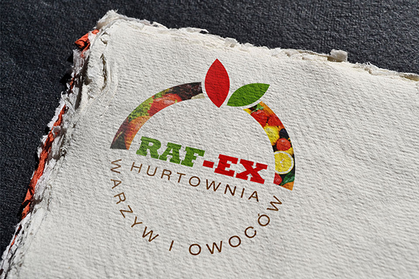 Projekt logo dla hurtowni warzyw i owoców RAF-EX.